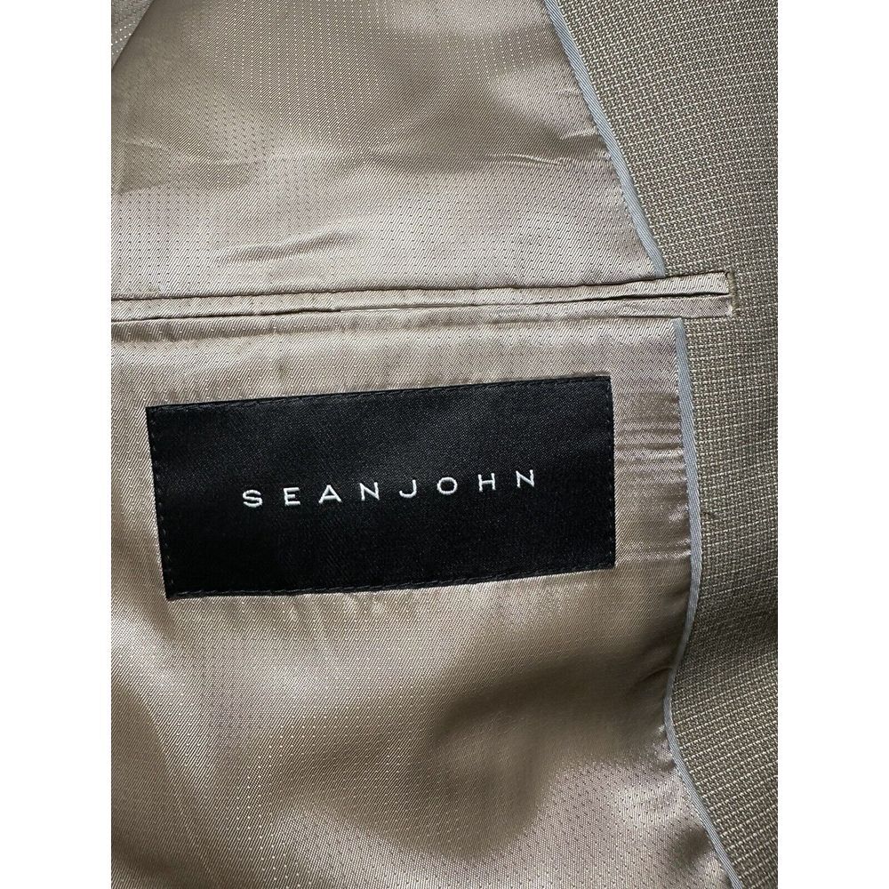 Sean John Men's Classic-Fit Brown/Tan Suit Separate Jacket-42R - Picture 6 of 8